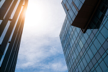 Modern Skyscrapers against a Clear Sky