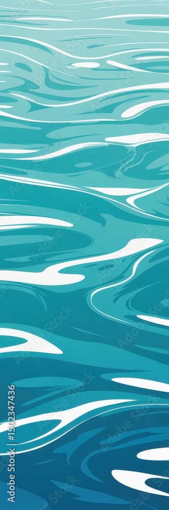 Poster abstract water surface with light blue and white swirls a calming and dynamic background for digital