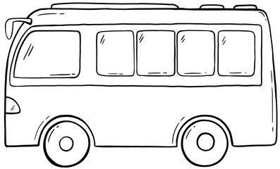 Simple Minibus Drawing 