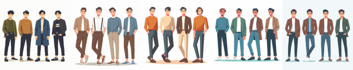 Obraz premium male model vector standing pose