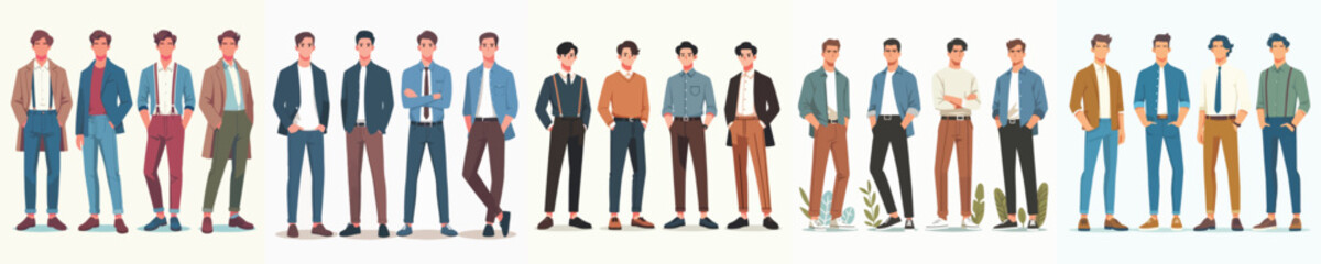 male model vector standing pose