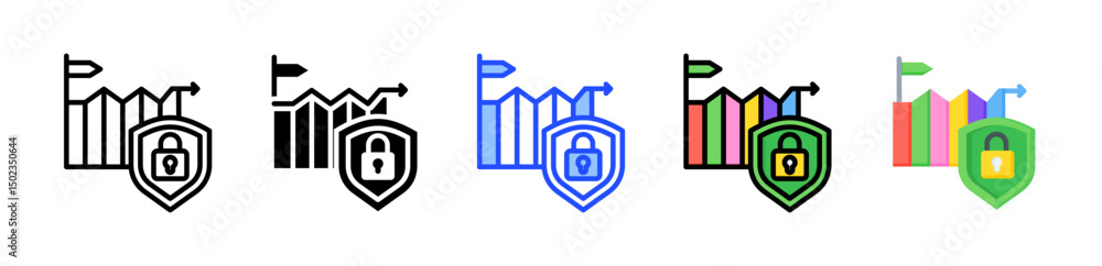 Poster private icon collection with multiple styles
