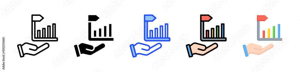 Poster offering icon collection with multiple styles