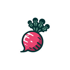 Radish vector logo template