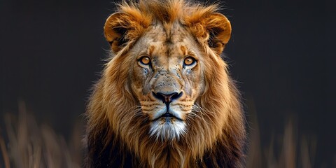 Obraz premium Majestic lion portrait (1)