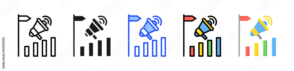 Poster disclosure icon collection with multiple styles