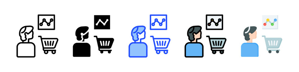 Customer Behavior Icon Collection With Multiple Styles