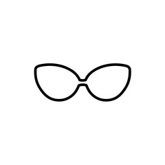 Fototapeta premium Simple black eyeglasses frame style 