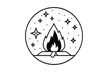 vector illustration of a fire