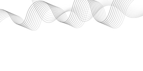 Abstract wave blend lines on transparent background. Design for banner, wallpaper, background and many more. Undulate Grey Wave Swirl, frequency sound wave, twisted curve lines with blend effect.	
