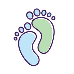 foot prints vector illustration