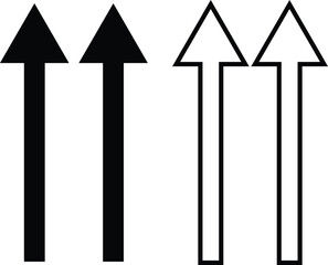 Black arrows icon set. Arrow vector collection isolated on transparent background. Cursor modern simple different arrows flat and line style for web or app design or interface. Direction symbols.