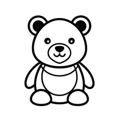 Cute Teddy Bear toy Vector Illustration