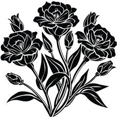 Adobe Illustratowatercolor botanical Lisianthus flowers texture template background.Elegant wedding invitation card background . Minimal hand painted Design for wedding or Valentine's Dayr Artwork