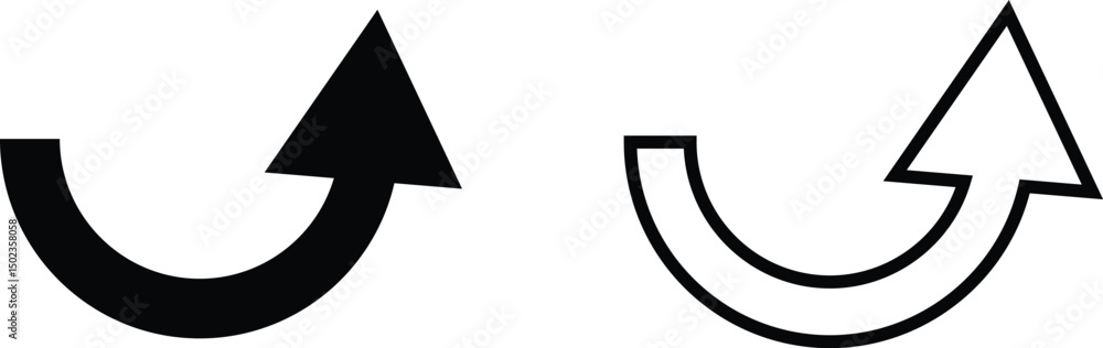 Fototapete black arrows icon set. arrow vector collection isolated on transparent background. cursor modern sim