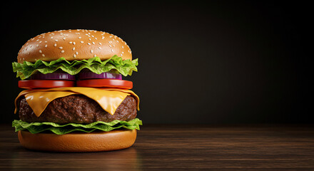 Juicy Cheeseburger Delicious Fast Food Photography