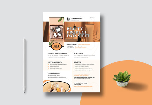 Beauty Product Data Sheet