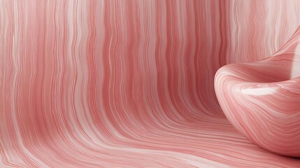 Obraz premium Pink marble room, modern chair