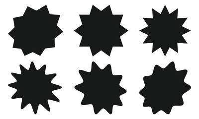 Starburst badge sticker icon , sale or price tag sticker, retro stars icon.