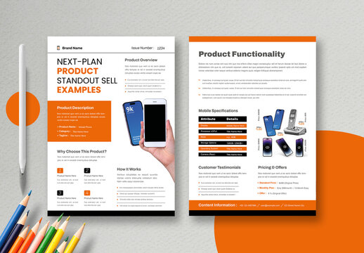 Product Data Sheet Template Layout