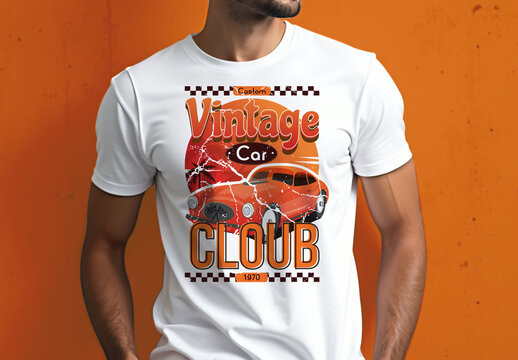 Vintage Car T Shirt Design