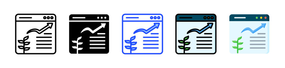 Obraz premium Organic Reach Icon Collection With Multiple Styles