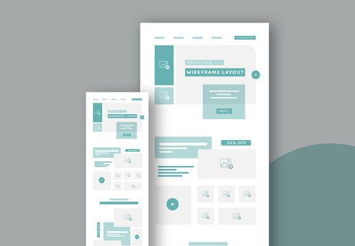 Wireframe Template Design Layout