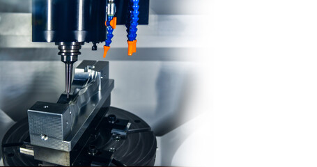 CNC lathe milling machine cutting featuring high precision the metal part , The hi-technology parts...