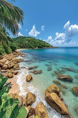 Obraz premium Tropical beach paradise