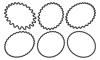 Set sunburst badges. Set of vector starburst, sunburst badges. Simple flat style vintage labels, stickers. Collection star label. Eps 10.