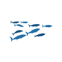 Schools of fish vector illustration 
