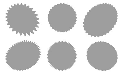 Star burst sticker vector set. Stars collection. Star icons. Starburst flower sale badge. Star blank label, stickers emblem. Shine symbol illustration. Sun ray frames, quality signs, sale icon. Eps 10