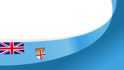 waving flag of Fiji vector background with copy space for text. fiji national day