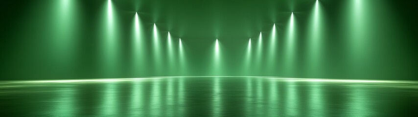 Green stage lights