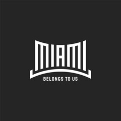 Miami Typography Emblem