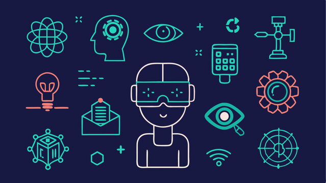 Technology stroke icon collections showcasing cutting-edge technology and innovations in the digital age