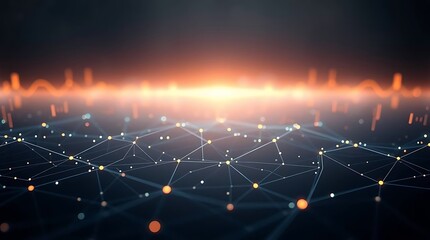 Abstract Network Connections Digital Technology Background