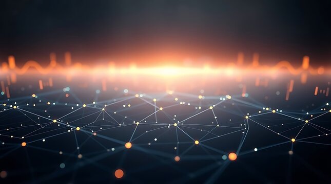 Abstract Network Connections Digital Technology Background