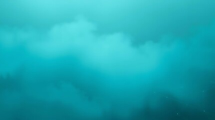 Abstract Teal Underwater Scene with Soft Clouds and Haze