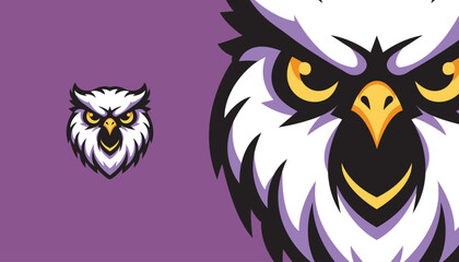 Fototapeta premium Wise Owl Mascot Logo – Sharp Vector Design
