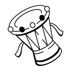 A sketchy style icon of hand drum
