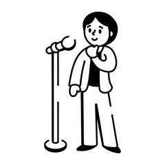 illustration of a man with a suitcase