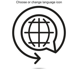 Choose or change language icon