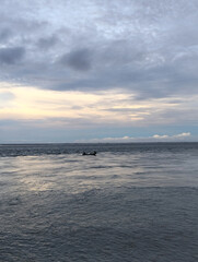 Cloudy sky and riverside view