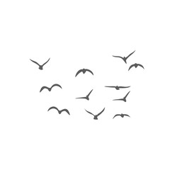 Flying birds silhouettes. Vector illustration 