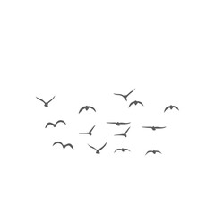 Flying birds silhouettes. Vector illustration 