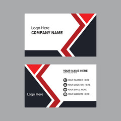 Professional business card Printable horizontal and Vertical template
