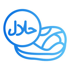 halal meat Gradient icon