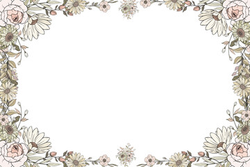 frame of flowers