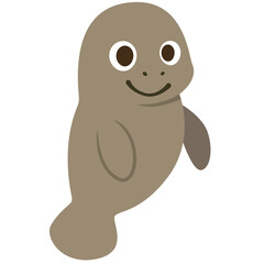 A cute cartoon seal with a friendly expression and simple design. Perfect for kids content, marine themes, ocean animals, or educational visuals. Flat illustration style included.